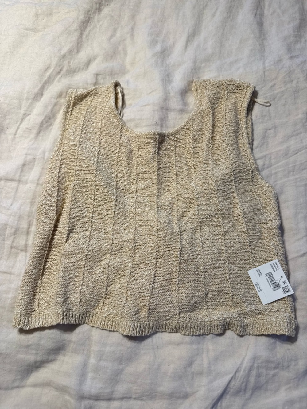 American Eagle Outfitters Cream Knit Tank